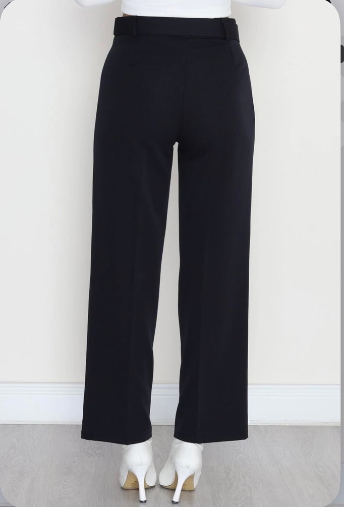 Kemerli palazzo pantolon - Görsel 2