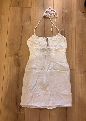 Keten mini elbise - Görsel 2