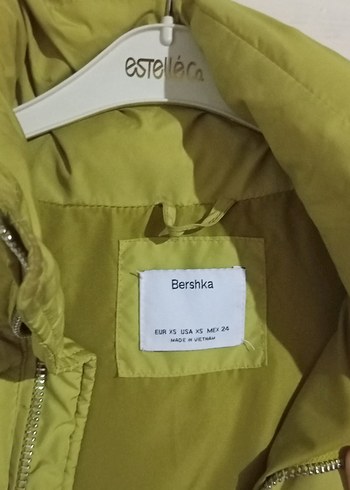 yeşil fıstık yeşili Mini Kısa Kesim Kışlık Kadın Mont - Görsel 4