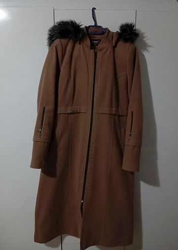 Kahve köpüğü Uzun Kadın Kaban - Görsel 6