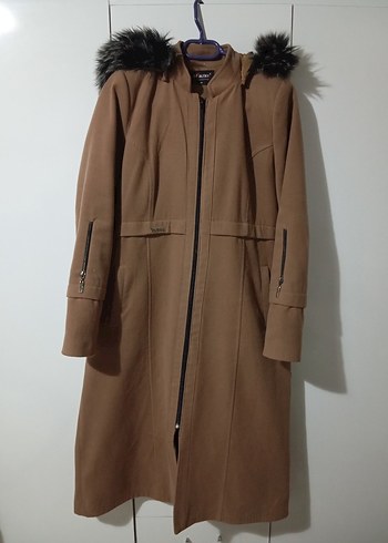 Kahve köpüğü Uzun Kadın Kaban - Görsel 3