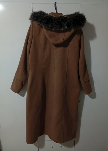 Kahve köpüğü Uzun Kadın Kaban - Görsel 4