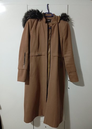 Kahve köpüğü Uzun Kadın Kaban - Görsel 2