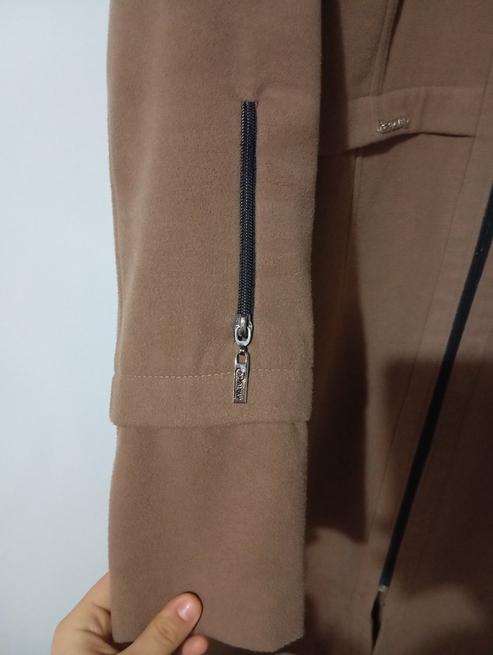 Kahve köpüğü Uzun Kadın Kaban - Görsel 5