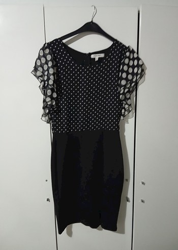 Dantelli Siyah Midi Ofis Elbisesi - Görsel 2