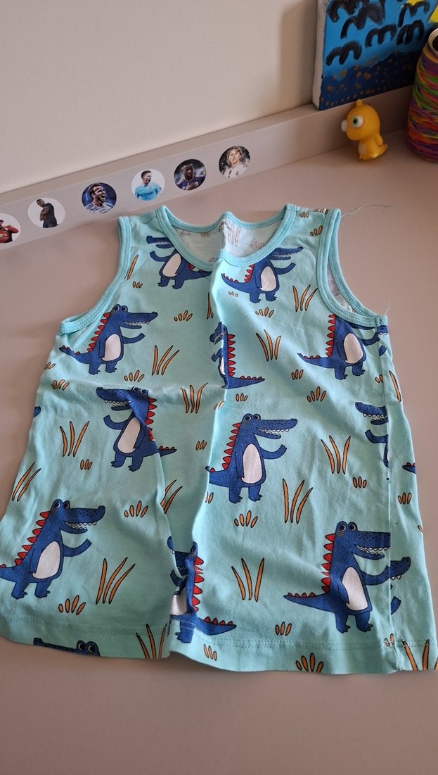 Renkli Baskılı Turkuaz Çocuk Atlet - Görsel 4