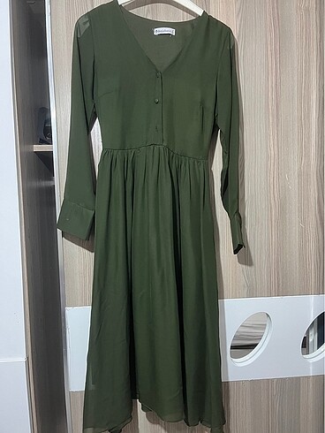 Diğer Deniz butik haki şifon elbise