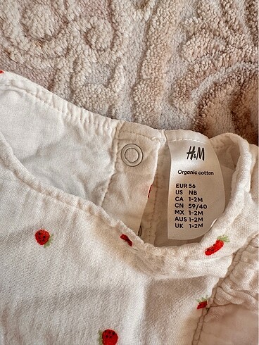 H&M Hm bebek çıtçıtlı elbise müslin