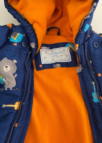 Bebek Erkek Renkli Baskılı Kürklü Tulum - Görsel 3