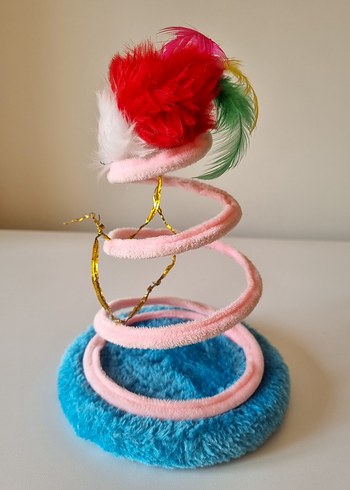 Renkli Kedi Oyuncağı Tüylü Fareli - Görsel 2