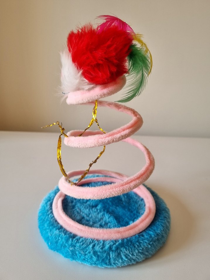 Renkli Kedi Oyuncağı Tüylü Fareli - Görsel 2