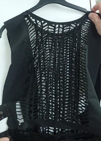 Zara Deri pantolon ve üst 