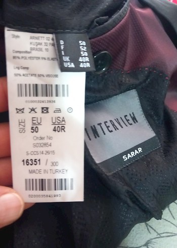 Düğmeli mürdüm erkek Ceket - Görsel 9