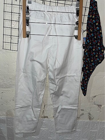 Koton cigarette beyaz pantolon beli lastikli - Görsel 3