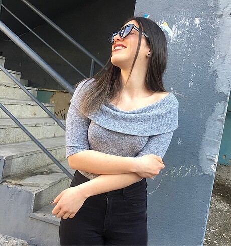 Kayık yaka bluz