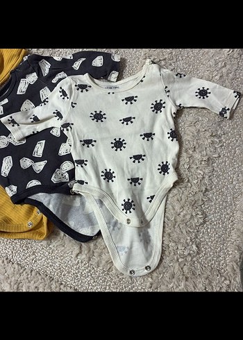 Uzun Kollu Desenli Bebek Body Seti - Görsel 4