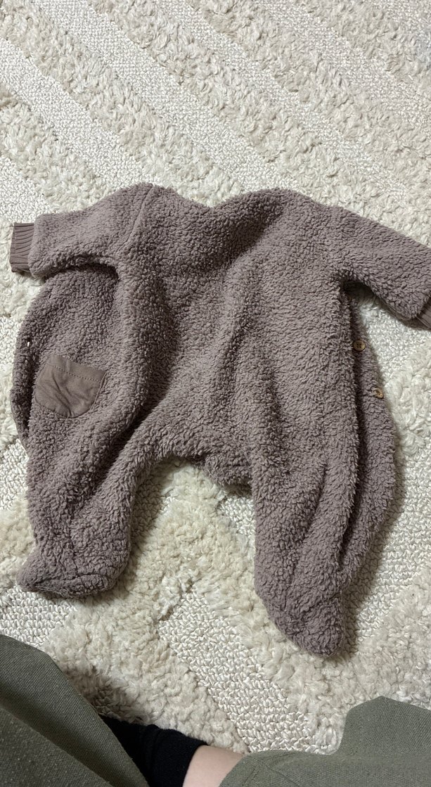 Gri Örme Erkek Bebek Tulumu - Görsel 4