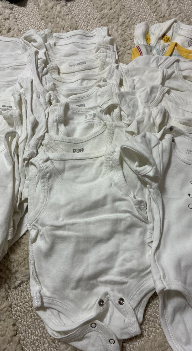 Beyaz Pamuklu Bebek Kısa Kollu Body - Görsel 3