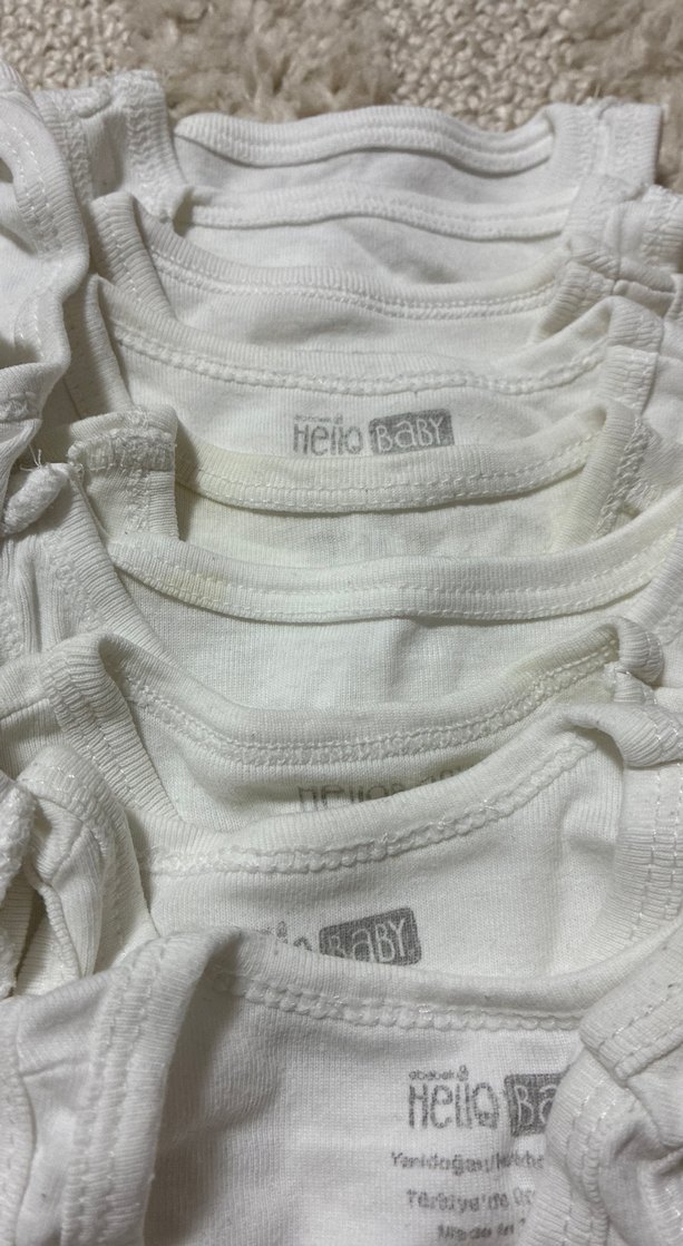 Beyaz Pamuklu Bebek Kısa Kollu Body - Görsel 4