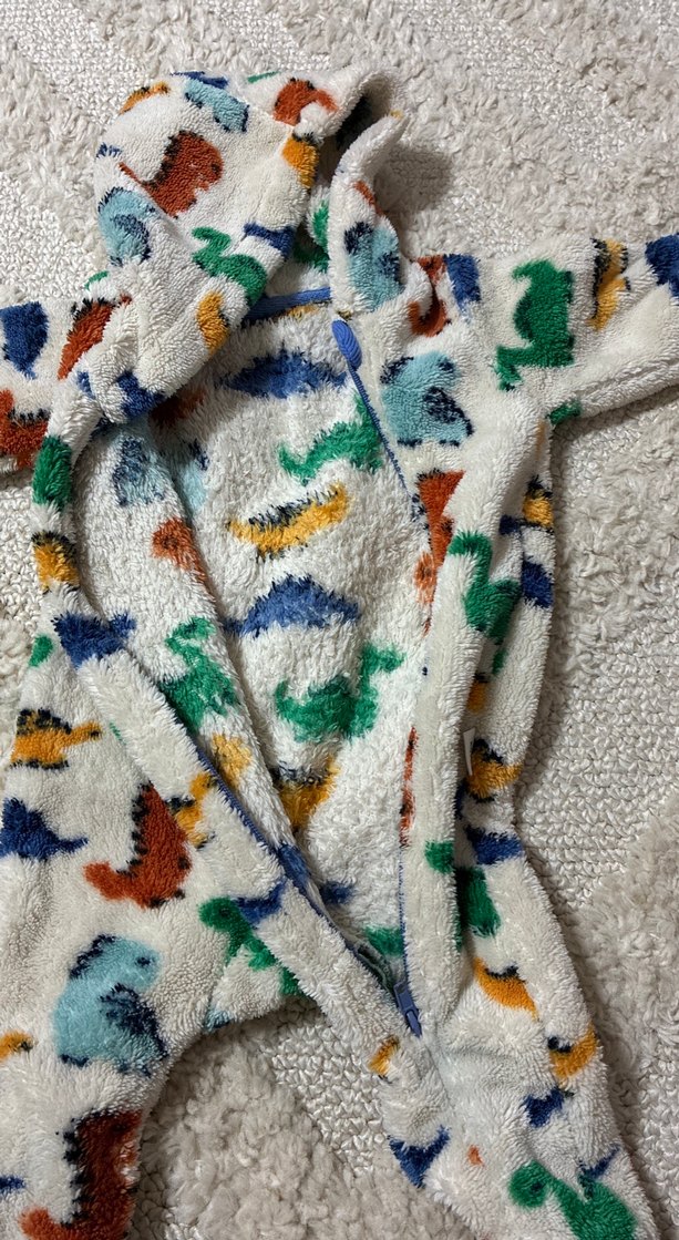 3-6 ay Renkli Örgü Desenli Bebek Tulumu - Görsel 2