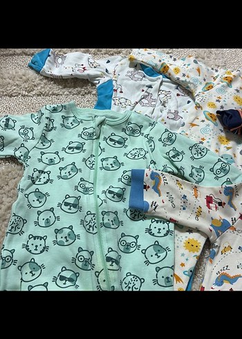 Çok Renkli Bebek Erkek Tulumlar Fermuarlı - Görsel 2