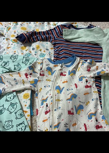 Çok Renkli Bebek Erkek Tulumlar Fermuarlı - Görsel 3