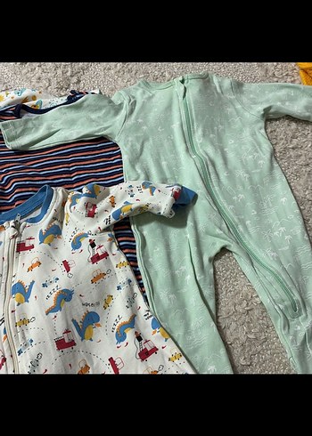 Çok Renkli Bebek Erkek Tulumlar Fermuarlı - Görsel 4