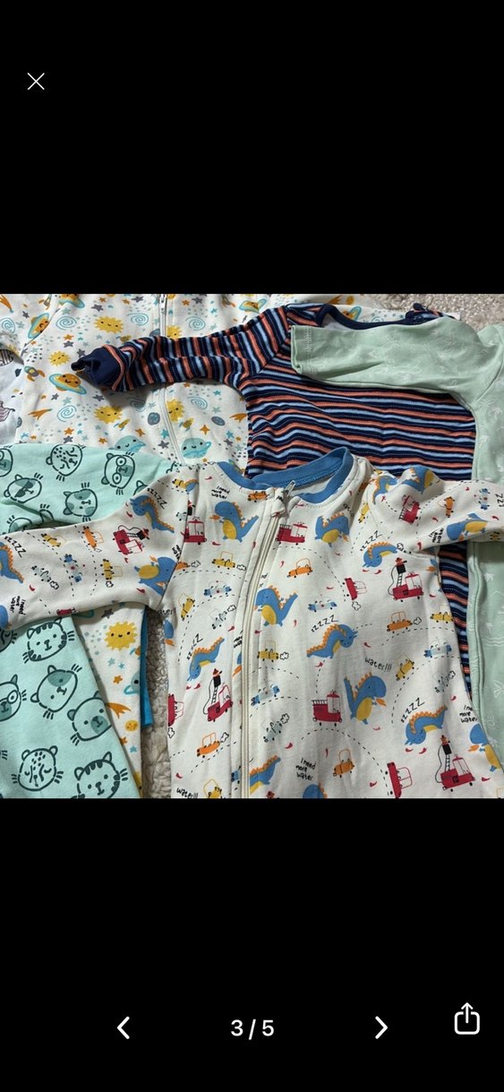 Çok Renkli Bebek Erkek Tulumlar Fermuarlı - Görsel 3