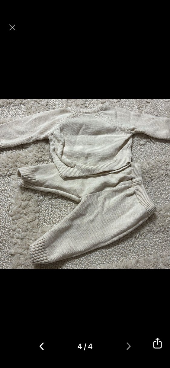 Bebek Kız Örgü Uzun Kollu Takım 1-3 ay - Görsel 4