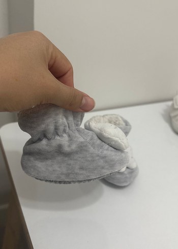 Kız Çocuk Gri Nakışlı Sıcak Ev Terliği - Görsel 4