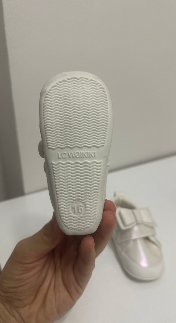 Kız Bebek Beyaz İlk Adım Ayakkabısı - Görsel 3