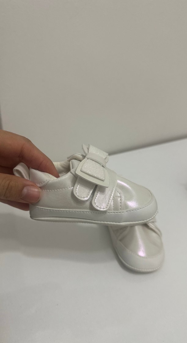 Kız Bebek Beyaz İlk Adım Ayakkabısı - Görsel 2