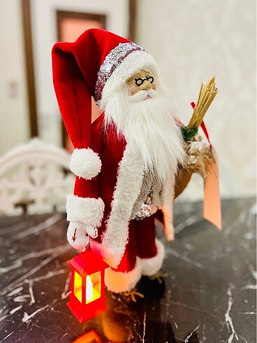 Beden 40cm FENERLİ IŞIKLI NOEL BABA