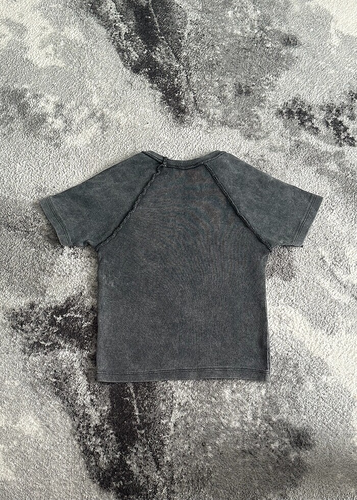 Bisiklet yaka basic uzun crop - Görsel 3