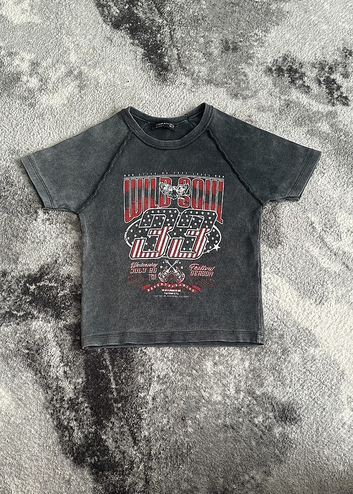 Bisiklet yaka basic uzun crop - Görsel 2