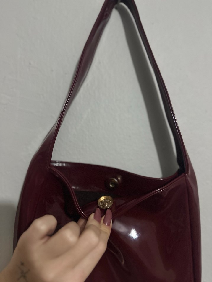 Parlak pordo rugan çanta - Görsel 2