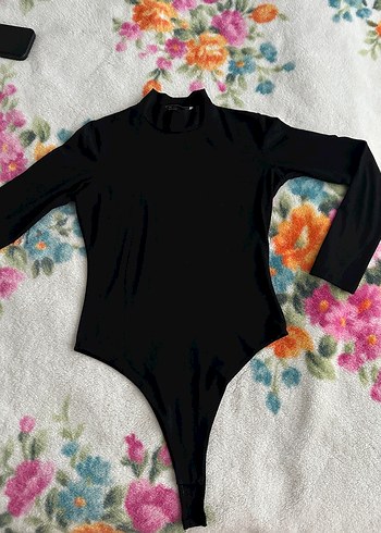 Kadın Çıtçıtlı Yarım Balıkçı Yaka Uzun Kollu Body - Görsel 2