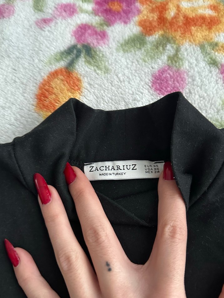 Kadın Çıtçıtlı Yarım Balıkçı Yaka Uzun Kollu Body - Görsel 4