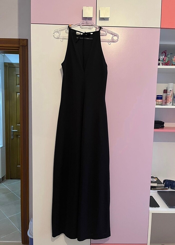 Zarif, Çiçekli Siyah Elbiss - Görsel 3