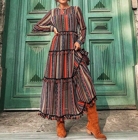 Zara Etnik elbise