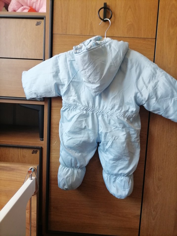 Mavi Bebek Polar Tulum Nakışlı Düğmeli - Görsel 2