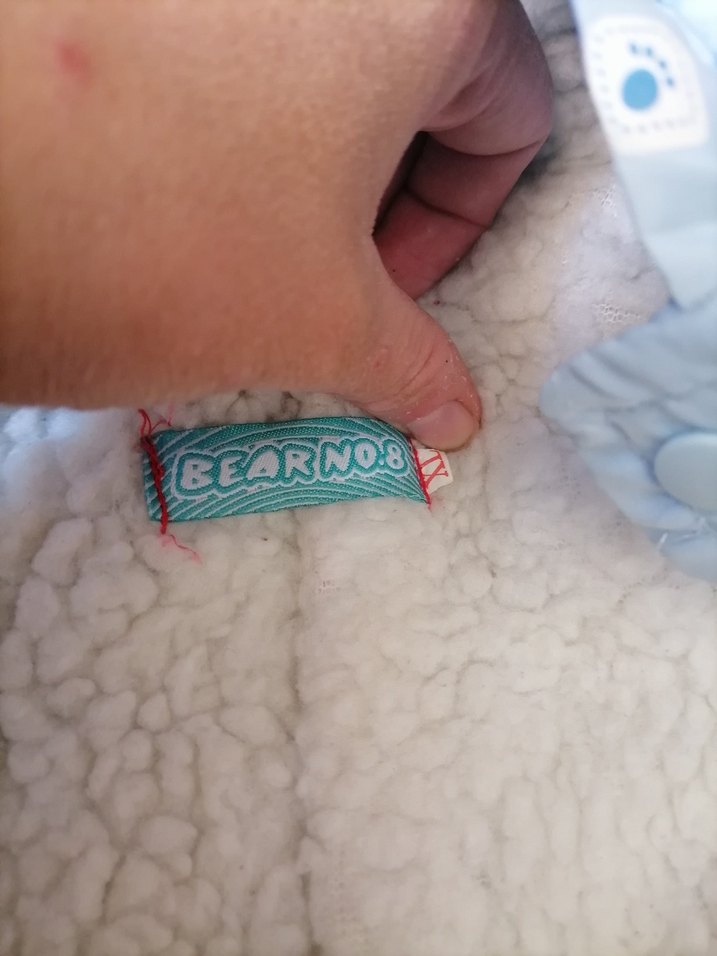 Mavi Bebek Polar Tulum Nakışlı Düğmeli - Görsel 4