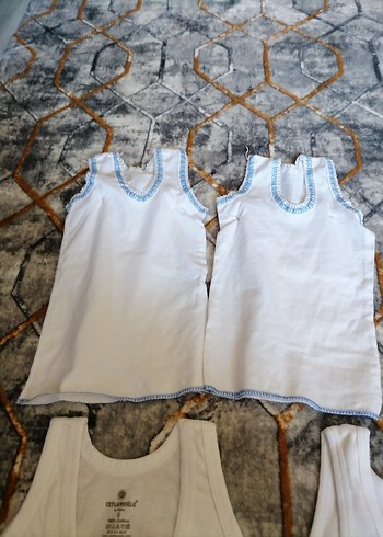 Beyaz Desensiz Çocuk Atletleri Seti - Görsel 2