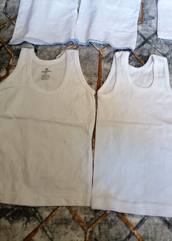 Beyaz Desensiz Çocuk Atletleri Seti - Görsel 3