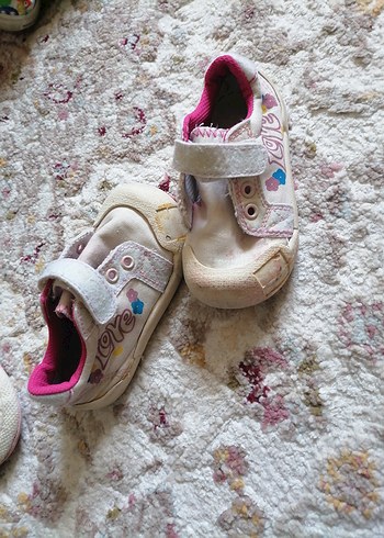 Kız Çocuk Beyaz Cırt Cırtlı Spor Ayakkabı - Görsel 2