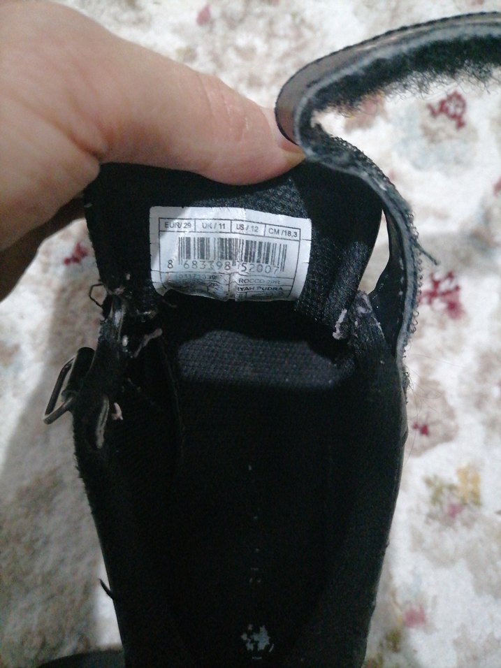 Kız Çocuk Siyah Rock Punk Spor Ayakkabı - Görsel 4