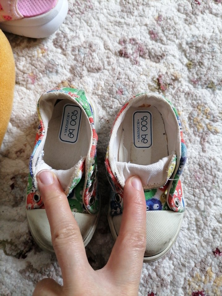 Renkli Bağcıksız Kız Çocuk Spor Ayakkabısı - Görsel 2