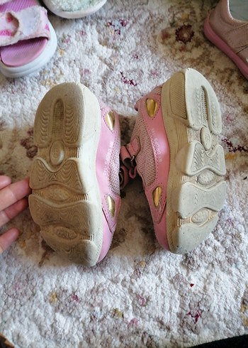 Kız Çocuk Pembe Cırtlı Spor Ayakkabı - Görsel 3