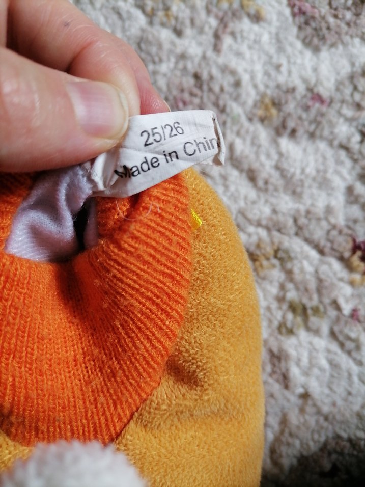 Kız Çocuk Sarı Nakışlı Örgü Sıcak Ev Terliği - Görsel 3