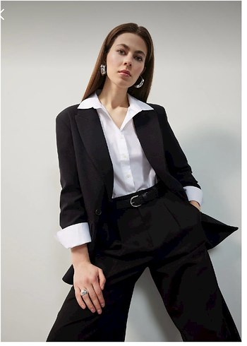 Defacto Oversize Geniş  Blazer Ceket - Görsel 2